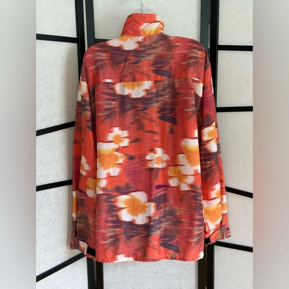 Vintage (?) Floral Zip Jacket, Made in the USA Clucky & CO.